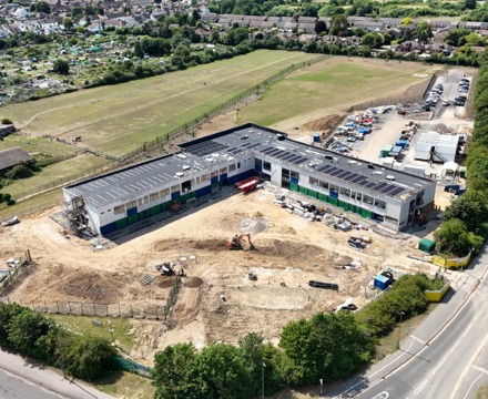 Hopescourt week 36 aerial view of the site from an alternative angle