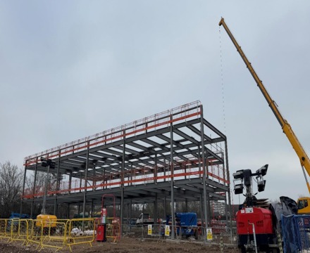Hopescourt School week 15 view of one side of the steels