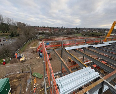 Hopescourt School week 15 view from the top of the steel contraction 3