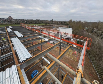 Hopescourt School week 15 view from the top of the steel contraction 2
