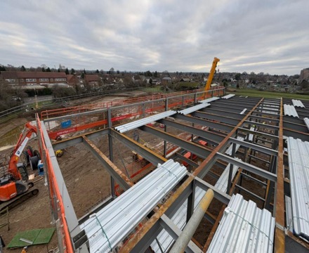 Hopescourt School week 15 view from the top of the steel contraction 1