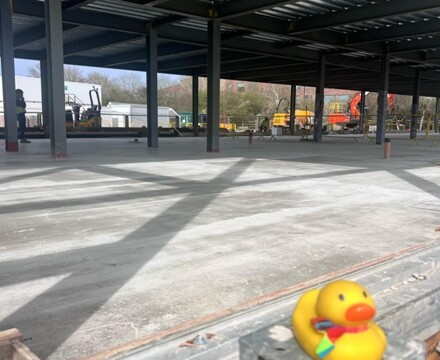 View into floor of building week 23