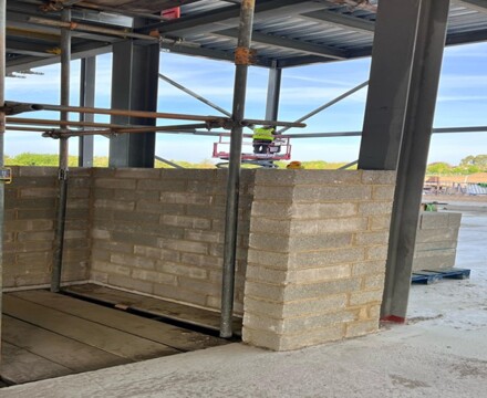Week 28 progress block work on ground floor