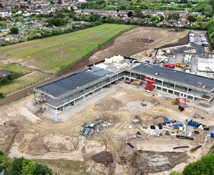 Week 31 aerial view of the site different angle